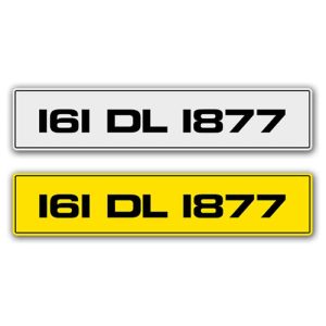 Number Plate Style 12 : Pinstripe W/Y